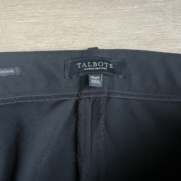 Talbots Womens Dress Pant Plus Sz 18WP Black Stretch Classic Fit - Picture 2 of 6
